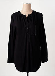 Tunique manches longues fermeture boutonnée sur le devant noir STREET ONE femme