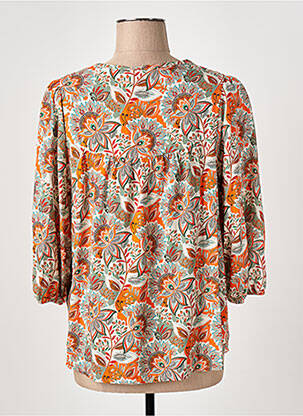 Blouse imprimé fantaisie manches 3/4 orange GEISHA femme