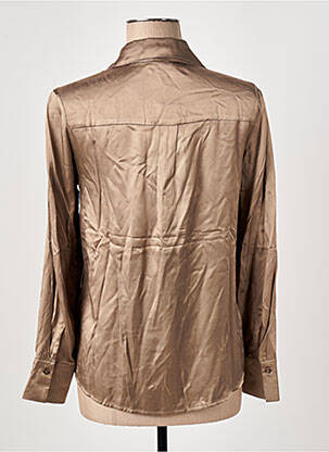 Chemisier coupe cintrée manches longues marron SURKANA femme