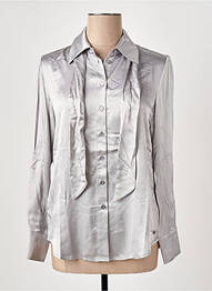 Chemisier coupe cintrée manches longues gris SURKANA femme