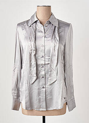 Chemisier coupe cintrée manches longues gris SURKANA femme