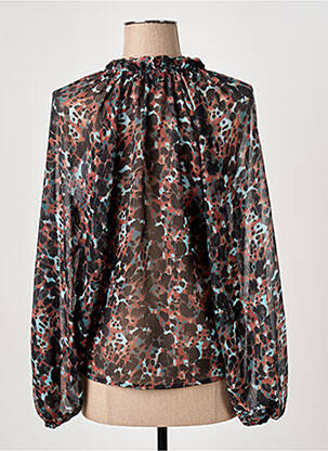 Blouse légère et transparente manches longues noir FREEMAN T.PORTER femme