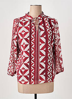 Blouse légère et transparente manches 3/4 rouge STREET ONE femme