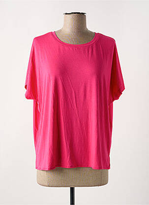 T-shirt coupe droite manches courtes rose MOLLY BRACKEN femme