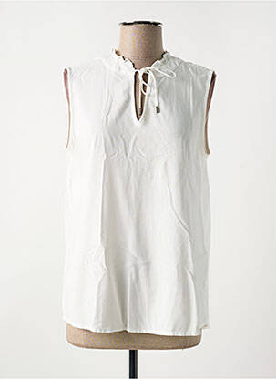 Blouse légère et transparente sans manche blanc STREET ONE femme