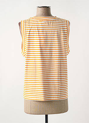Débardeur stretch sans manche orange ICHI femme