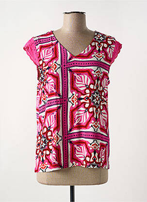 Blouse imprimé fleurs manches courtes rose STREET ONE femme