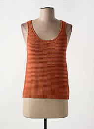 Pull stretch fines bretelles orange MOLLY BRACKEN femme