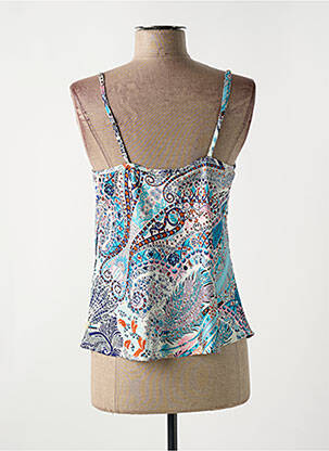 Top manches bretelles ajustables fines bretelles bleu FREEMAN T.PORTER femme
