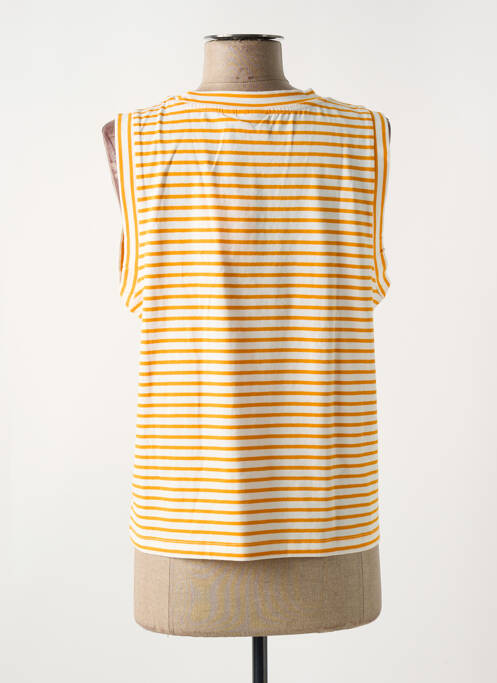 Débardeur stretch sans manche orange ICHI femme