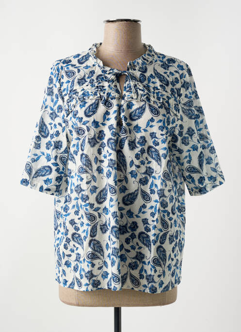 Blouse bleu ICHI pour femme