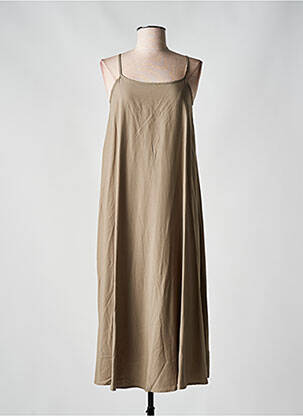 Robe longue coupe cintrée fines bretelles vert MOLLY BRACKEN femme