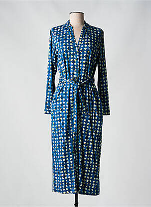 Robe longue manches longues manches longues bleu WHITE STUFF femme