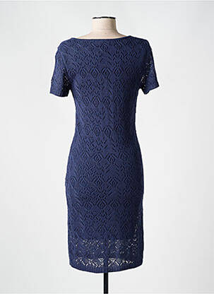 Robe pull col v manches courtes bleu MOLLY BRACKEN femme