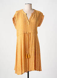 Robe courte manches courtes manches courtes jaune MOLLY BRACKEN femme