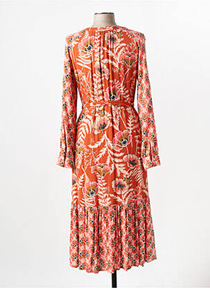 Robe longue manches longues manches longues orange WHITE STUFF femme