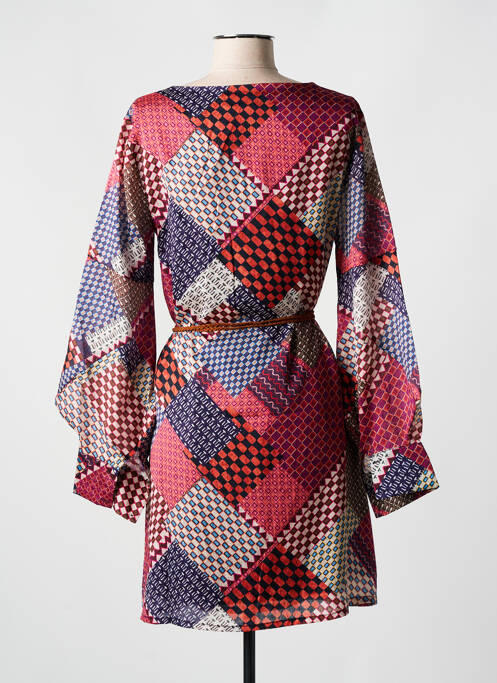 Robe courte manches longues manches longues rose MOLLY BRACKEN femme