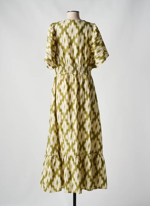 Robe longue vert GEISHA pour femme