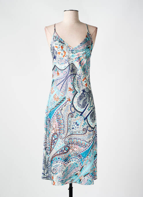 Robe mi-longue bleu FREEMAN T.PORTER pour femme