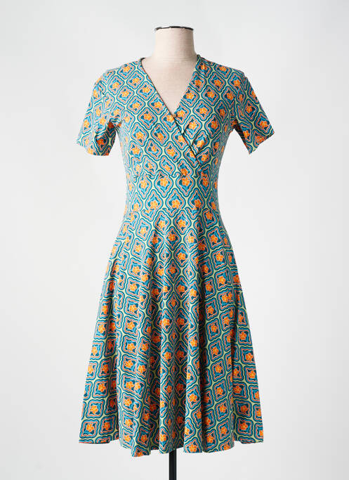 Robe mi-longue vert BLUTSGESCHWISTER pour femme