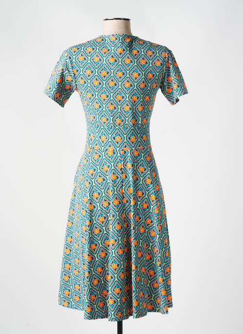 Robe mi-longue vert BLUTSGESCHWISTER pour femme