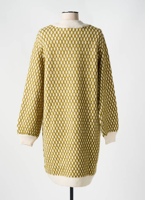Robe pull vert ICHI femme