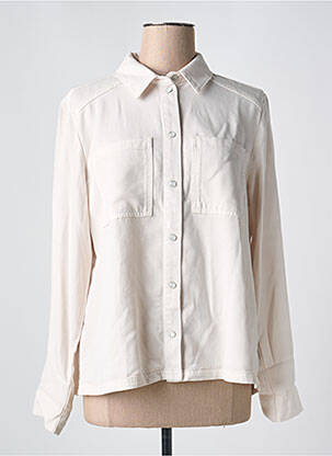 Chemisier coupe droite manches longues beige STREET ONE femme