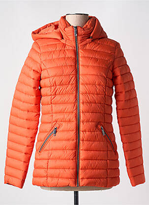 Doudoune poches a capuche orange RINO & PELLE femme