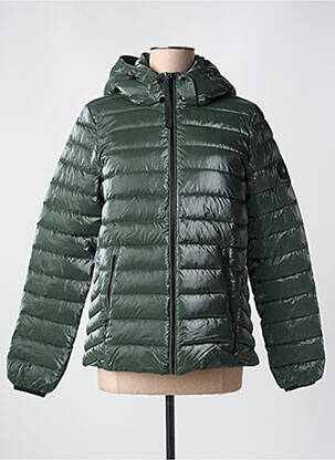 Doudoune poches a capuche vert STREET ONE femme