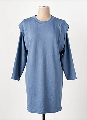 Robe pull coupe droite manches longues bleu YSABEL MORA femme