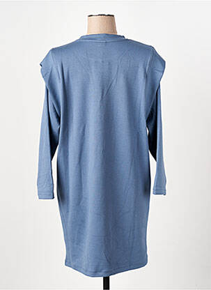 Robe pull coupe droite manches longues bleu YSABEL MORA femme