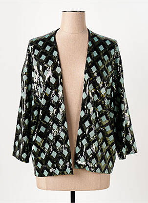 Veste casual coupe droite noir SURKANA femme