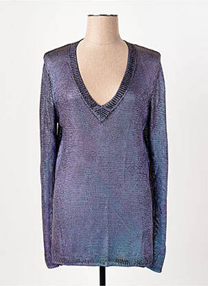 Pull coupe cintrée manches longues violet LOLA CASADEMUNT femme