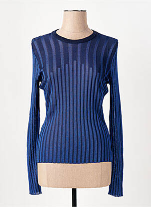 Pull coupe cintrée manches longues bleu LOLA CASADEMUNT femme