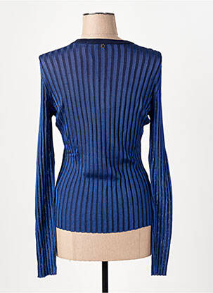 Pull coupe cintrée manches longues bleu LOLA CASADEMUNT femme