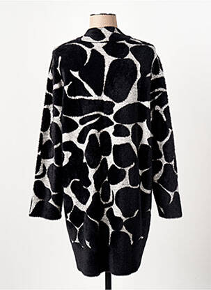 Gilet manches longues col rond noir SCORZZO femme
