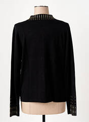 Gilet manches longues noir LEO & UGO pour femme seconde vue