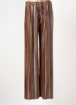 Pantalon large taille normale taille normale orange LEO & UGO femme