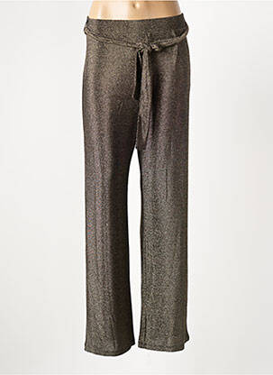 Pantalon large taille normale taille normale or HBT femme