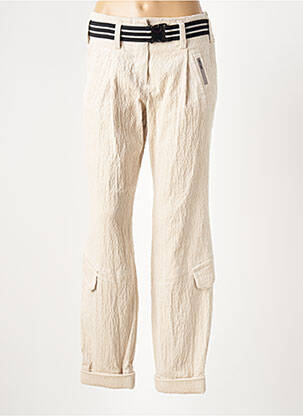 Pantalon droit stretch taille normale beige BEATE HEYMANN femme