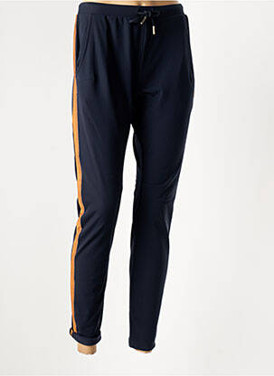 Pantalon slim taille élastique taille normale bleu HBT femme