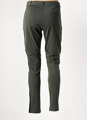 Pantalon slim tissage popeline taille normale vert HBT femme