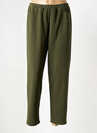 Pantalon slim taille élastique taille normale vert FRANCK ANNA femme