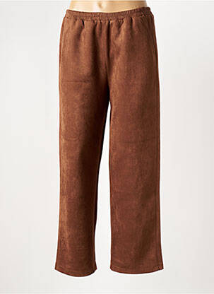Pantalon large taille normale taille normale marron FRANCK ANNA femme