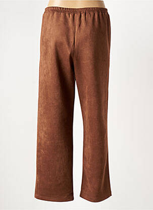 Pantalon large poches taille normale marron FRANCK ANNA femme