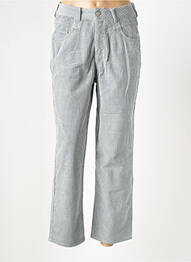 Pantalon droit fermeture zippée sous rabat boutonné taille normale gris RECOVER C.C. femme