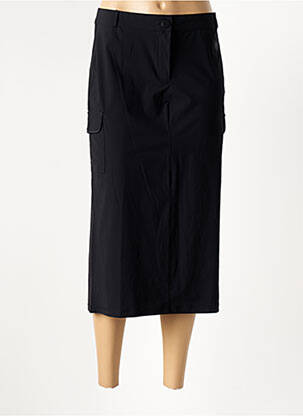 Jupe mi-longue stretch noir HBT femme
