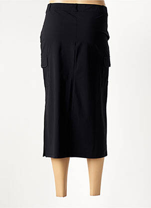 Jupe mi-longue stretch noir HBT femme