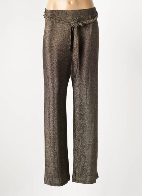 Pantalon large taille normale taille normale or HBT femme