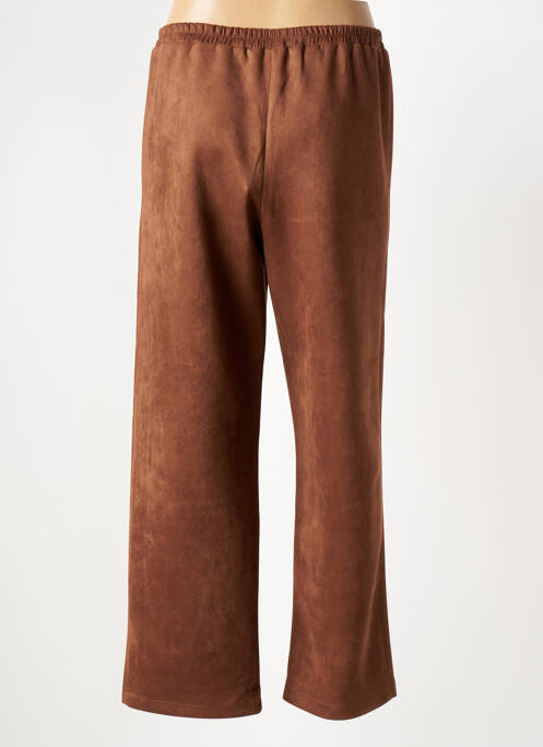 Pantalon large poches taille normale marron FRANCK ANNA femme